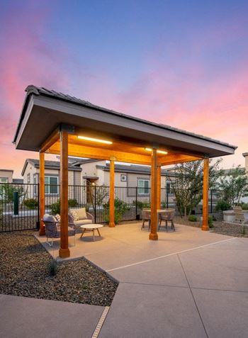 A covered patio
